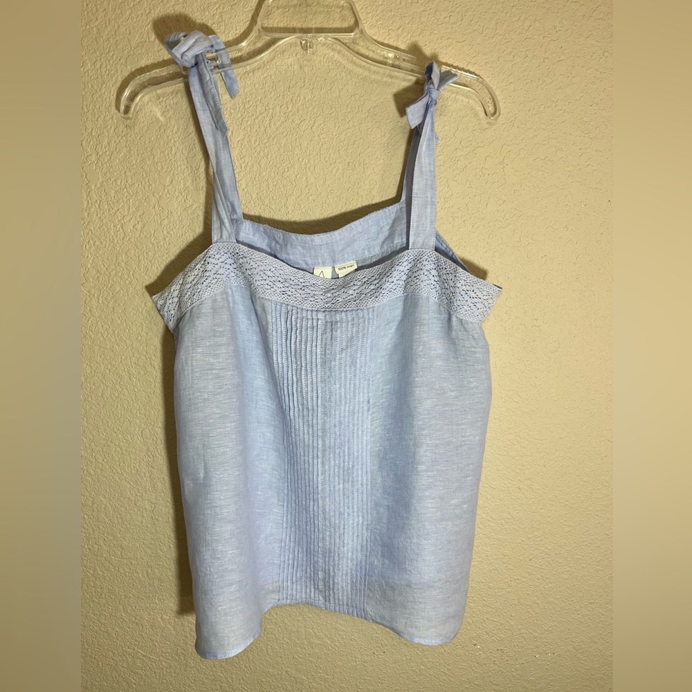 Joie 100% Linen Top Light Blue Women’s Size XL
